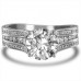 Diamond Shoulder Set Ring With Matching Band