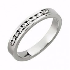 0.30ct Si/ef Diamond Set Half Eternity Ring