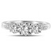 1.40ct Si1/fg Round Diamond Trilogy Ring