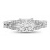 Princess Diamond Shoulder Set Ring