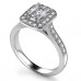 Radiant Diamond Single Halo Shoulder Set Ring Radiant Diamond Single Halo Shoulder Set Ring