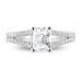 Radiant Diamond Shoulder Set Ring