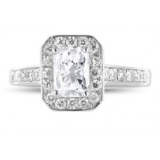 1.00ct Si2/e Round Diamond Halo Ring