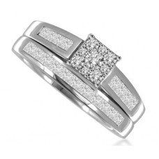Vintage Round & Princess Diamond Ring