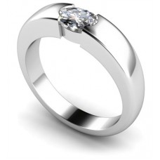 Modern Oval Diamond Engagement Ring