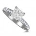Princess Diamond Shoulder Set Ring