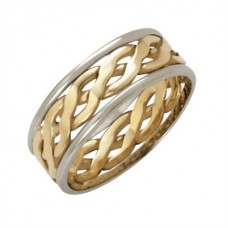 7mm Two-tone Celtic Wedding Ring