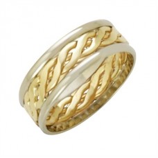 7mm Two-tone Celtic Wedding Ring
