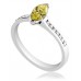 Fancy Yellow Marquise Diamond Shoulder Set Ring