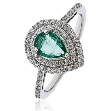 Emerald & Diamond Engagement Ring