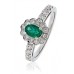 Emerald & Diamond Cluster Ring
