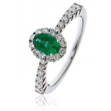 Emerald & Diamond Cluster Ring