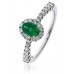 Emerald & Diamond Cluster Ring