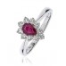 Ruby & Diamond Cluster Ring