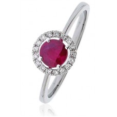 Ruby & Diamond Cluster Ring Ruby & Diamond Cluster Ring