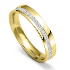 4mm Princess Diamond Offset 40% Wedding Ring