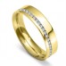 5mm Full Round Diamond Offset Wedding Ring