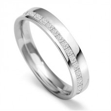 4mm Princess Diamond Full Set Wedding Ring