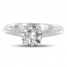 0.75ct Vvs2/e Round Diamond Shoulder Set Ring