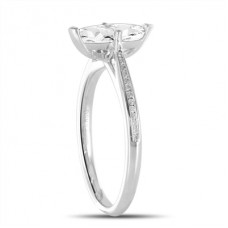 Two Prong Marquise/round Shoulder Set Ring
