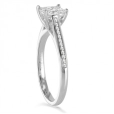 Princess Diamond Shoulder Set Ring