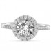 Round Diamond Single Halo Shoulder Set Ring