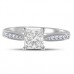 Princess Diamond Shoulder Set Ring