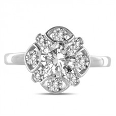 Unique Round Diamond Dress Ring