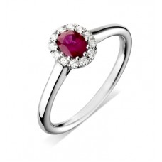 Oval Ruby & Diamond Ring