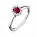 Oval Ruby & Diamond Ring