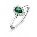 Pear Shaped Emerald & Diamond Ring