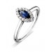 Marquise Sapphire & Diamond Cluster Ring