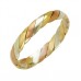 3mm Twisted Tri-tone Wedding Ring