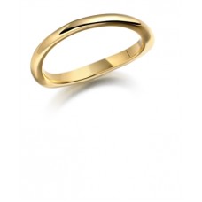 18ct White Gold Shaped Wedding Band