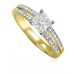 Modern Split Shoulder Princess Diamond Ring
