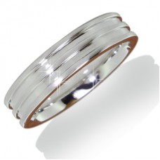 4.5mm Flat Court Groove Wedding Ring