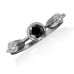 0.53ct G/i1 Round Black & White Diamond Ring