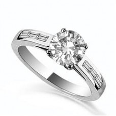 0.80ct F/i1 Round Diamond Ring