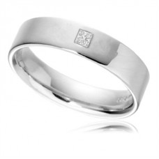 0.50ct H/i1 Princess Diamond Wedding Ring