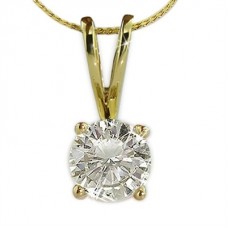 Classic Round Diamond Solitiare Necklace