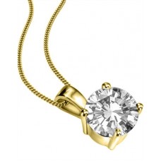 Traditional Round Diamond Solitaire Necklace Traditional Round Diamond Solitaire Necklace