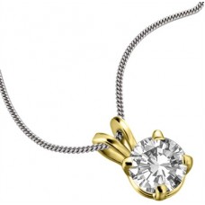 Traditional Round Diamond Solitaire Necklace