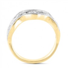 Multi Row Wave Round Diamond Dress Ring