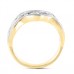 Multi Row Wave Round Diamond Dress Ring