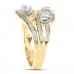 Multi Row Loop Round Diamond Dress Ring