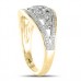 Unique Round Diamond Bubble Dress Ring