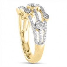 3 Row Round Diamond Bubble Dress Ring 3 Row Round Diamond Bubble Dress Ring