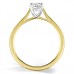 Heart Crossver Round Diamond Engagement Ring