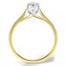Petal Crossover Round Diamond Engagement Ring