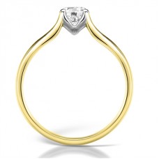 Unique Split Band Round Diamond Solitaire Ring